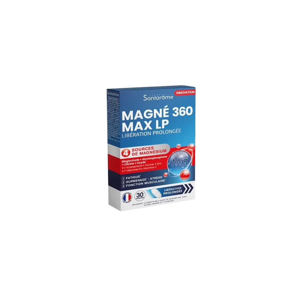 Santarome Magné 360 Max LP – Libération Prolongée 30 Comprimés