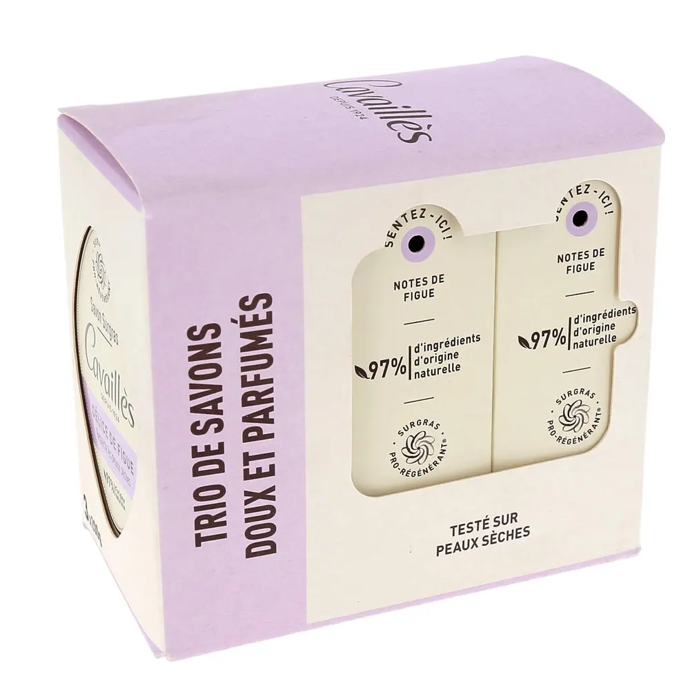 SAVONS SOLIDES SAVON SURGRAS DÉLICE DE FIGUE PEAUX SÈCHES 3X200G