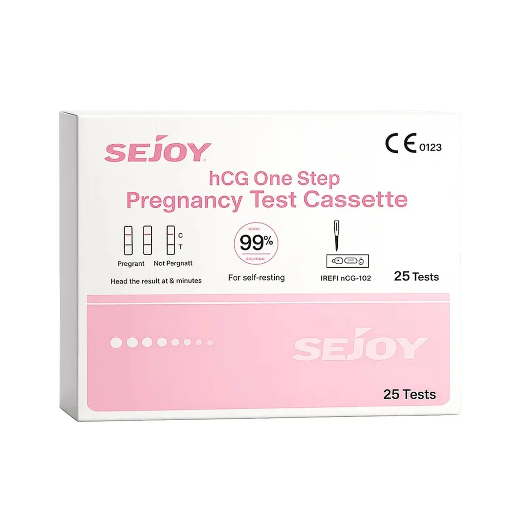 Sejoy HCG One Step اختبار الحمل علبة 25 اختبارًا