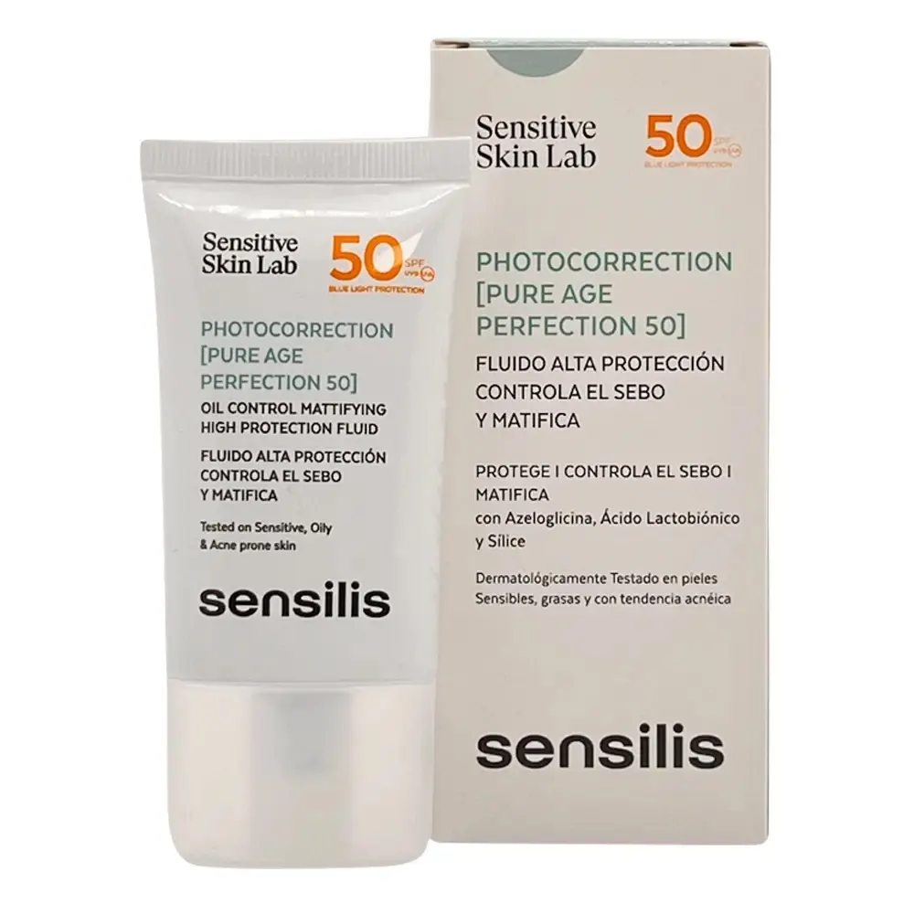 Sensilis Photocorrection [Pure Age Perfection] SPF 50 40 مل – كريم واقٍ من الشمس مضاد للشيخوخة وحامٍ