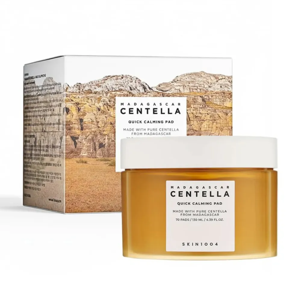 Skin 1004 Madagascar Centella Quick Calming Pad 70 قرصًا – أقراص مهدئة ومرطبة