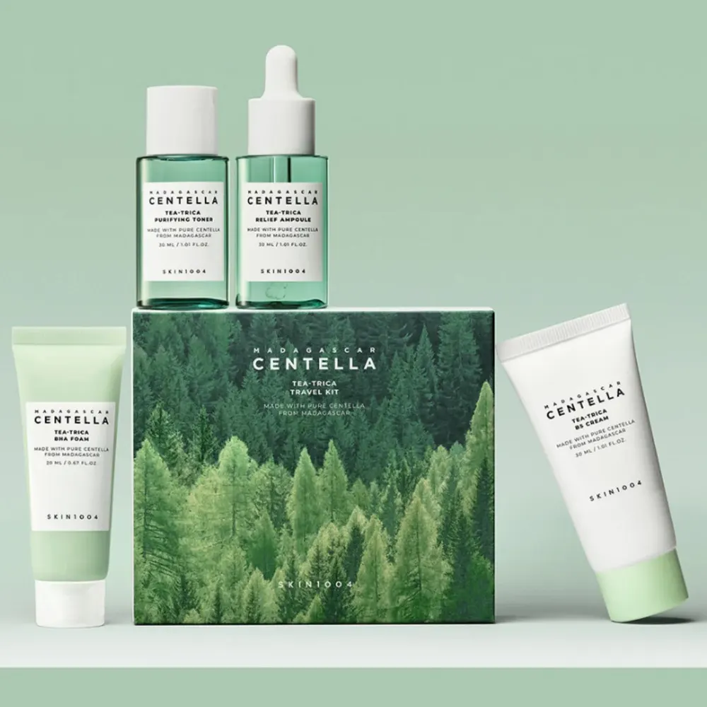 Skin 1004 Madagascar Centella Tea Trica طقم سفر
