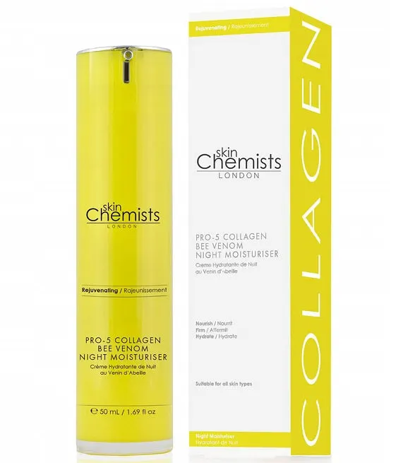 Skin Chemists كريم ليلي مرطب بالكولاجين وسم النحل Pro-5 50 مل