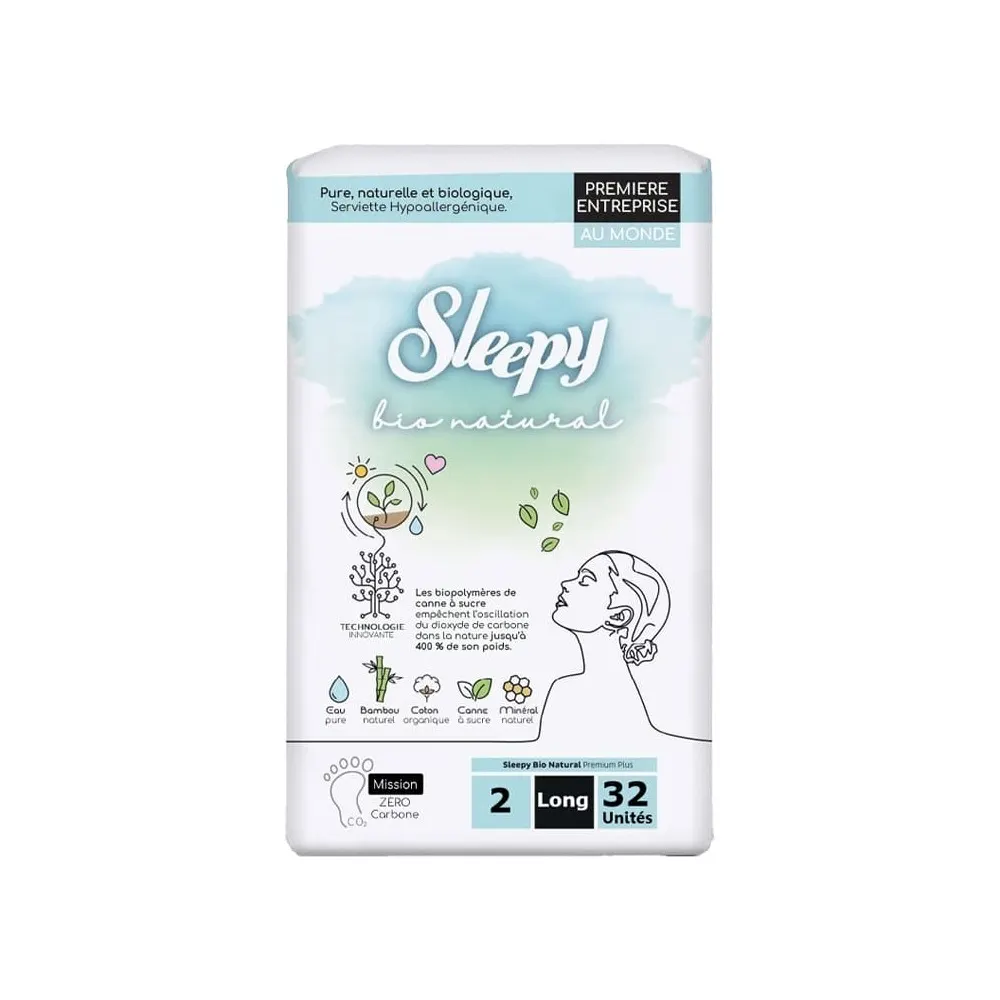 Sleepy Bio Daily Painty Liner Super Long 32 وحدة