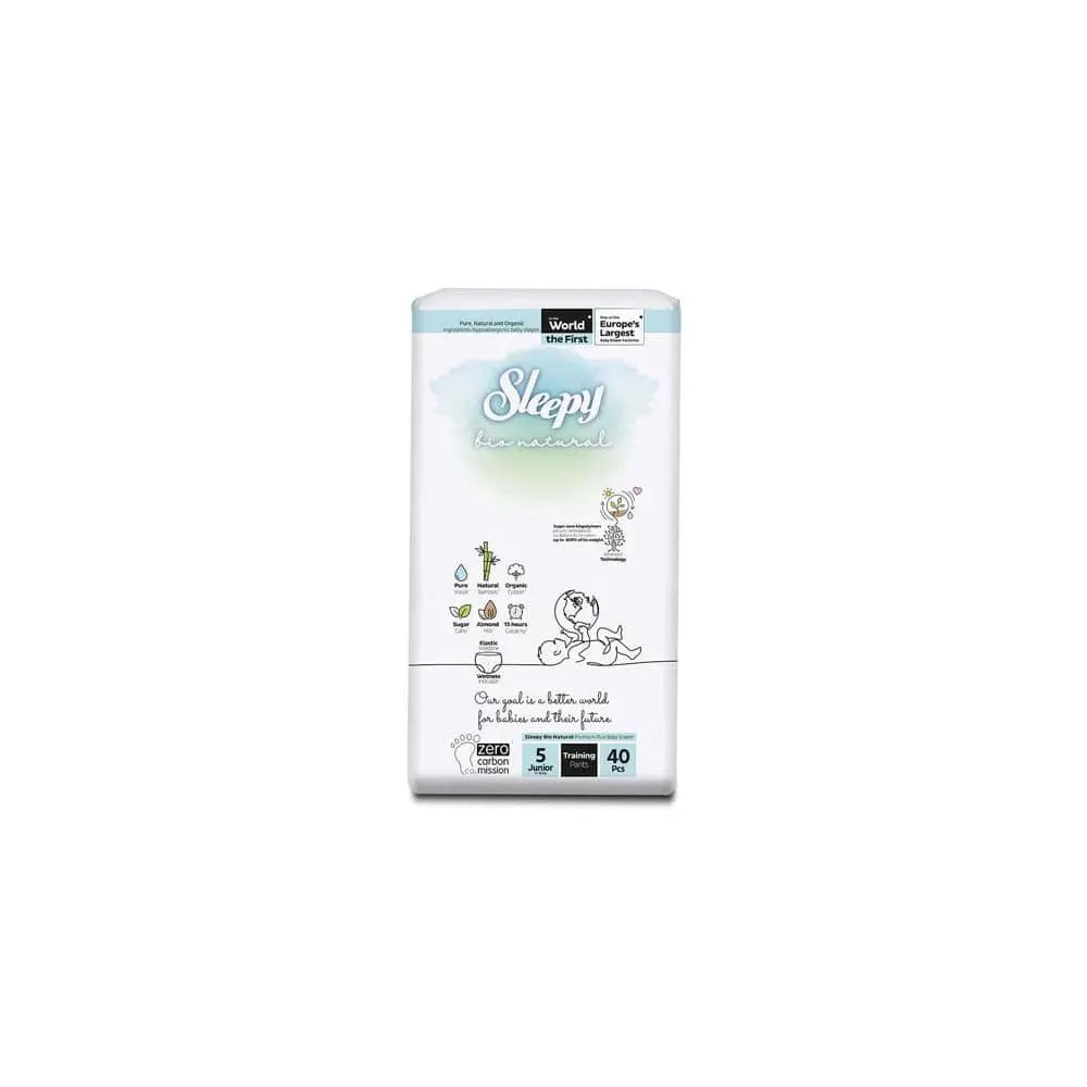 Sleepy Bio Natural سراويل Double Jumbo Junior T5 × 40 / 11-18 كغ