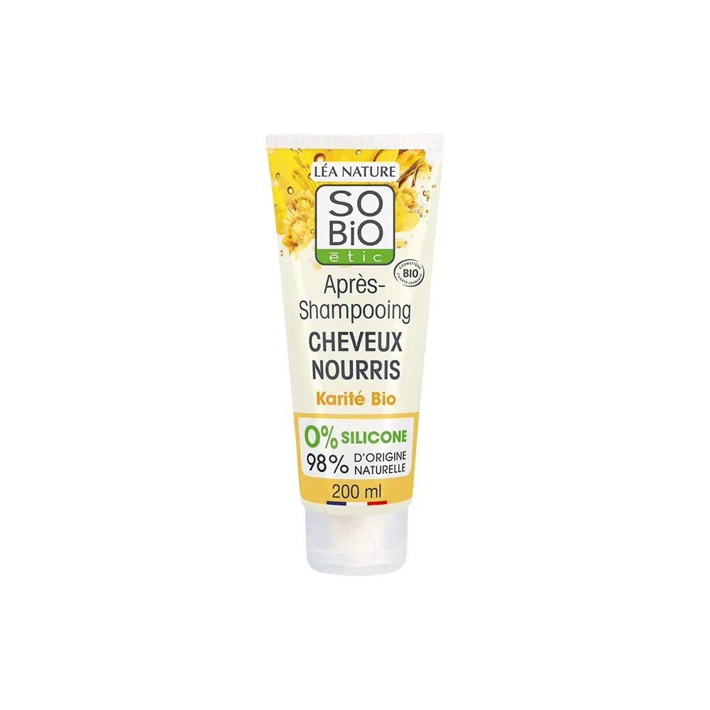 SO BIO APRES SHAMPOING NOURRISSANT AU BEURRE DE KARITE ET CERAMIDE D'ARGAN 200ML