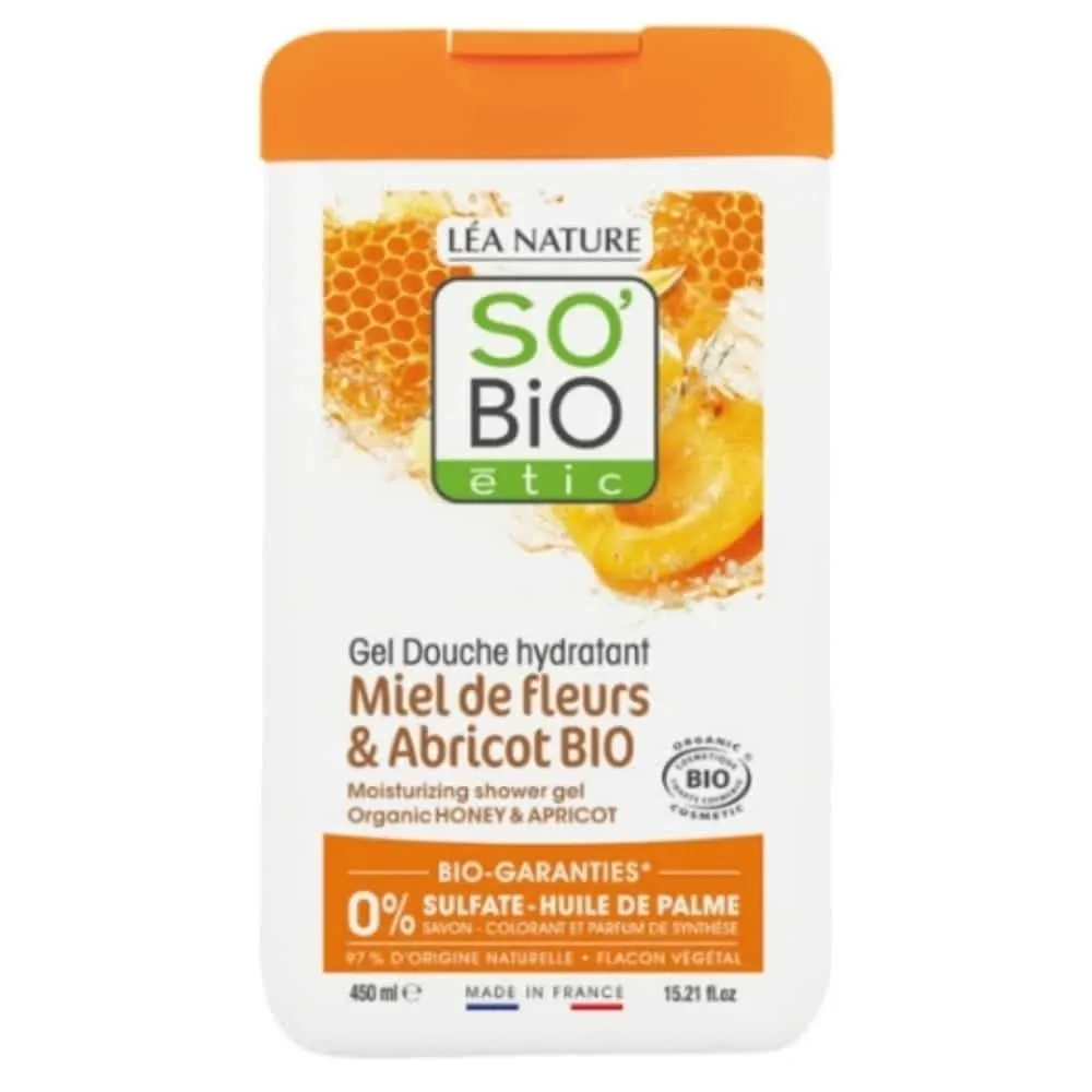 So Bio Gel Douche Hydratant Miel De Fleurs Et Abricot 450 ML