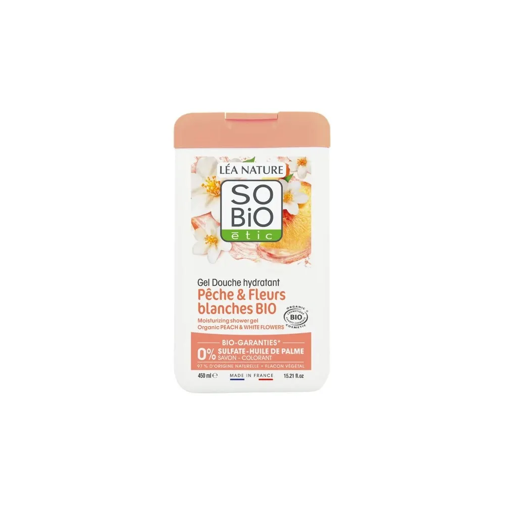 So Bio Gel Douche Pêche Fleurs Blanches 450Ml