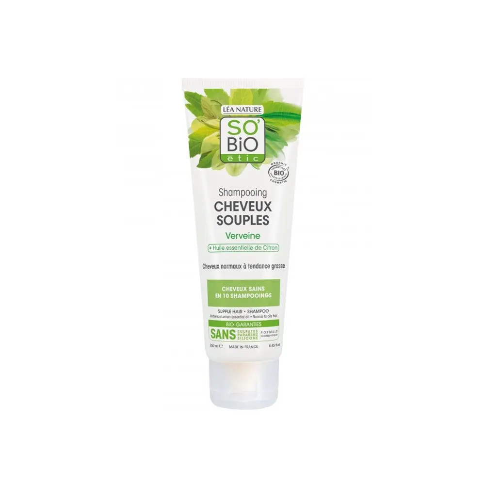 SO BiO SHAMPOING CHEVEUX SOUPLES VERVEINE BIO + HUILE ESSENTIELLE DE CITRON