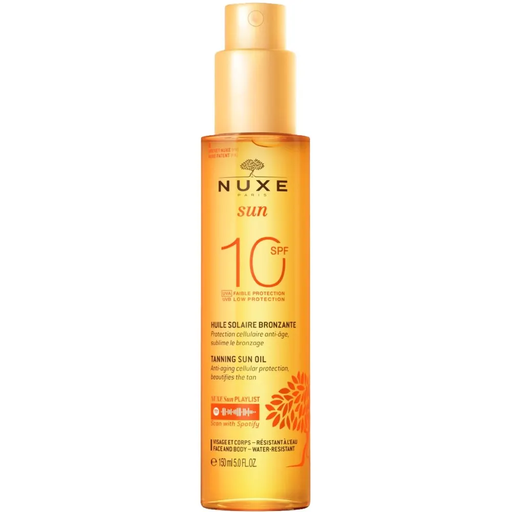 Nuxe Sun زيت التسمير ذو الحماية المنخفضة SPF10 150 مل