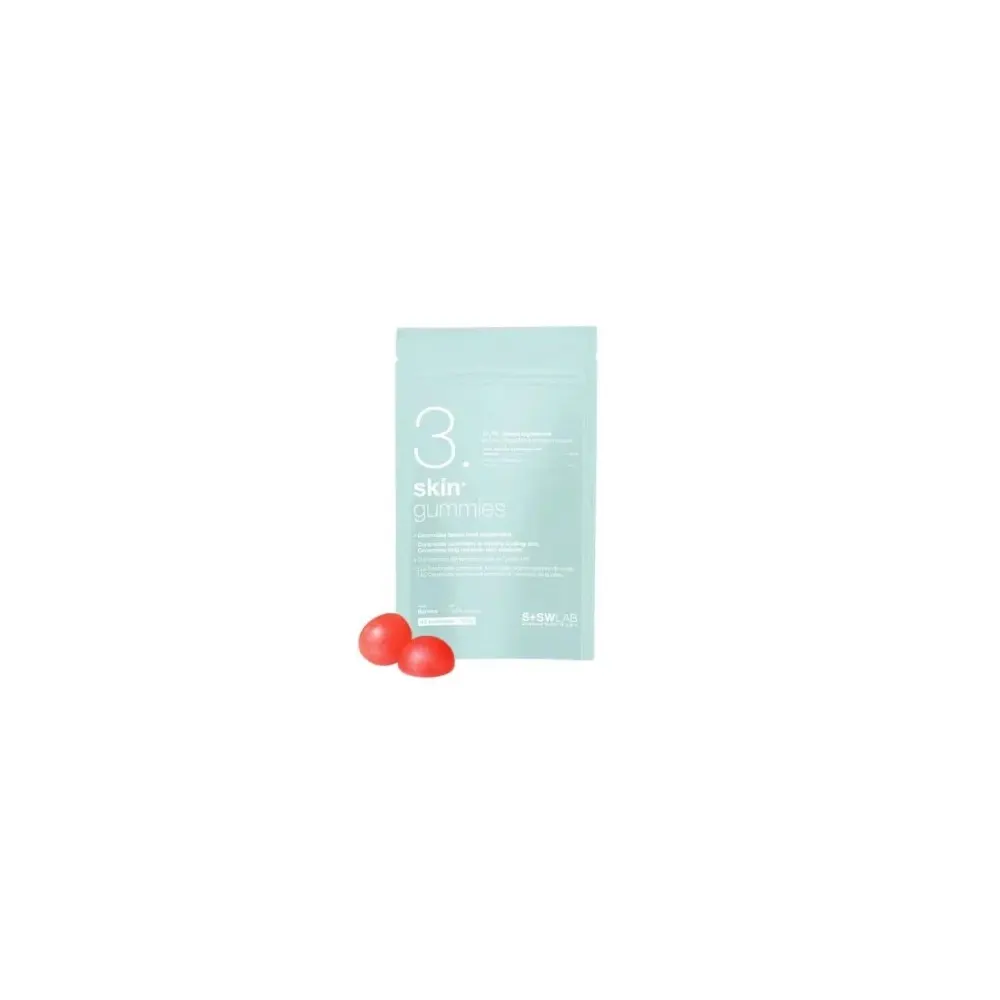 SSWLab 3 Skin Gummies 105 غ 42 علكة بنكهة الفواكه الحمراء