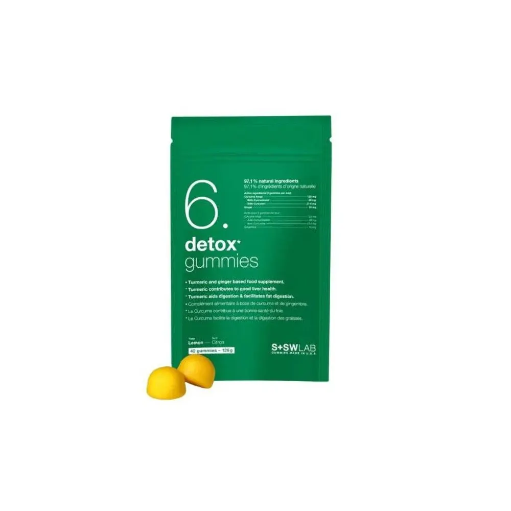 SSWLab 6 Detox Gummies 126 غ 42 علكة بنكهة الليمون