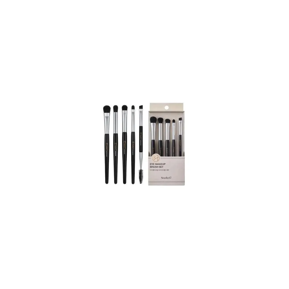 Studio17 Eye Makeup Brush Set 5u – Set de 5 Pinceaux Yeux Professionnels pour Maquillage Précis & Intense