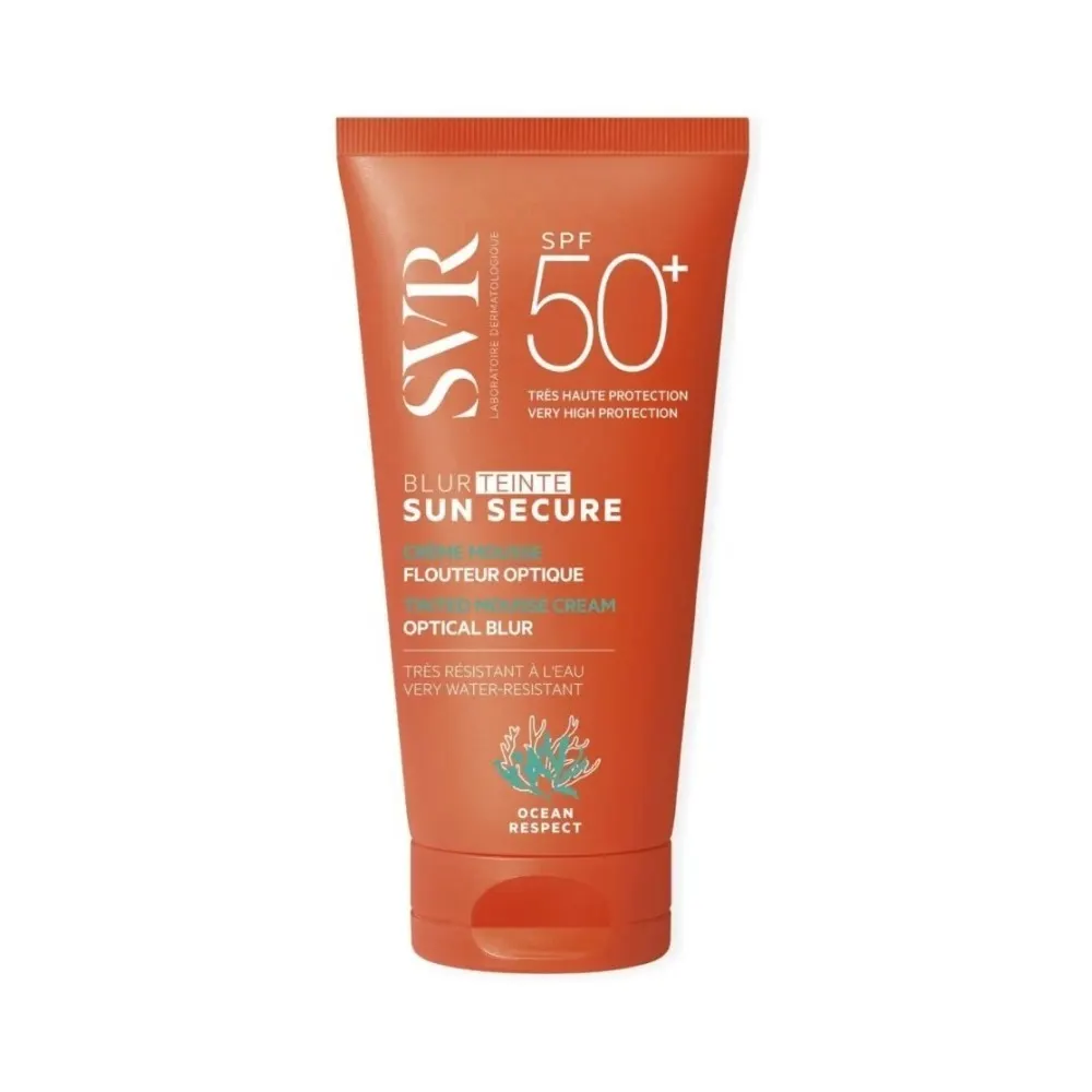 SVR Sun Secure Blur ملون Beige SPF50+ 50 مل = حقيبة هدية