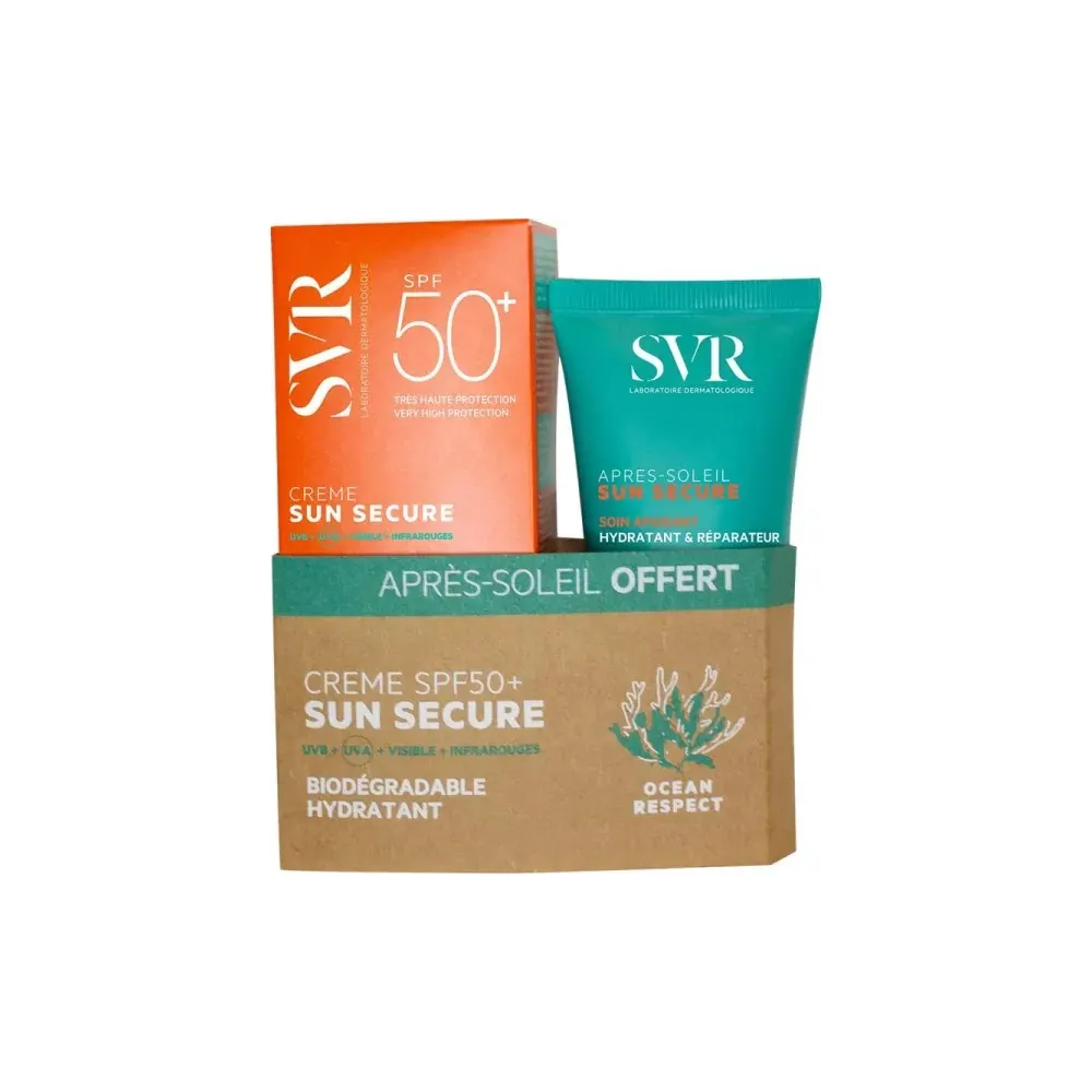 SVR Sun Secure كريم SPF50+ 50 مل = حقيبة هدية