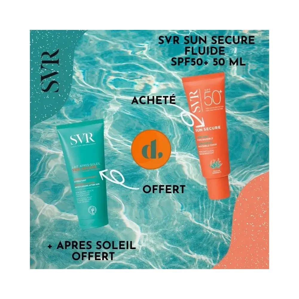 SVR Sun Secure Fluide SPF50+ 50ml = Sac Offert
