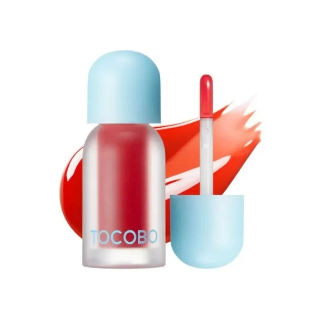 Tocobo Juicy Berry Plumping Lip Oil 01 Chill Red زيت للشفاه + مطاطة شعر هدية