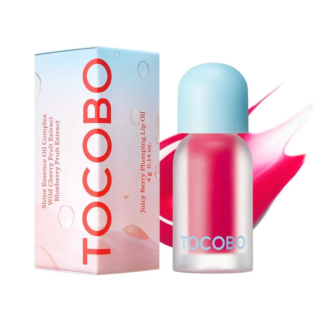 Tocobo Juicy Berry Plumping Lip Oil 12 Cherry Ade زيت للشفاه + مطاطة شعر هدية