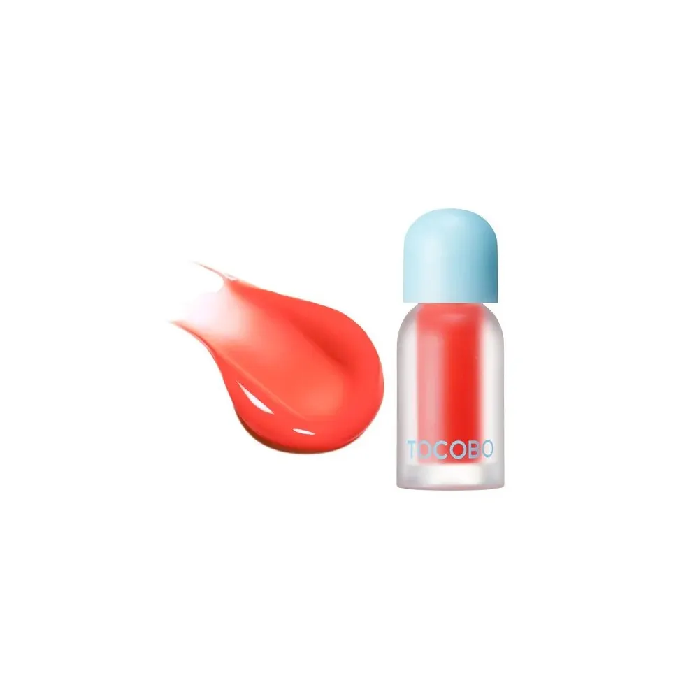 Tocobo Juicy Berry Plumping Lip Oil 15 Coral Soda زيت للشفاه + مطاطة شعر هدية