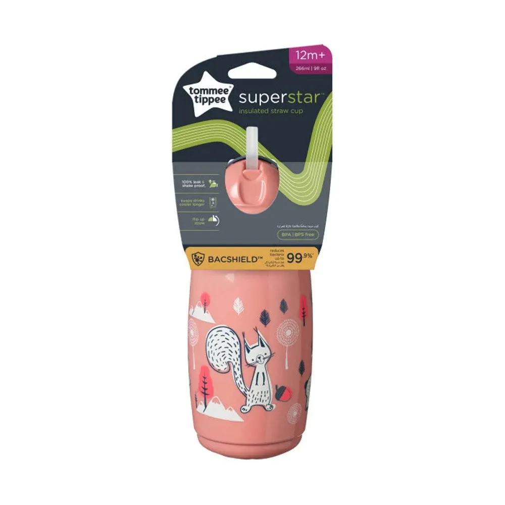Tommee Tippee كأس حراري بالقشة Super Star 266 مل