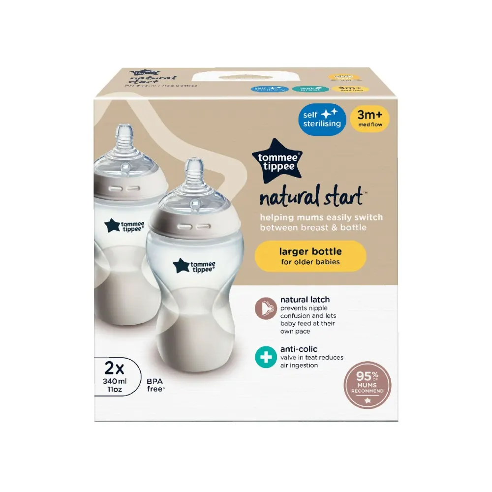 Tommee Tippee - طقم رضاعتين Natural Start 340 مل