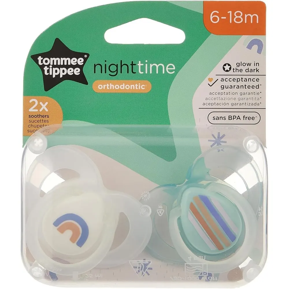 Tommee Tippee - Pack 2 sucettes type sein 6-18 mois