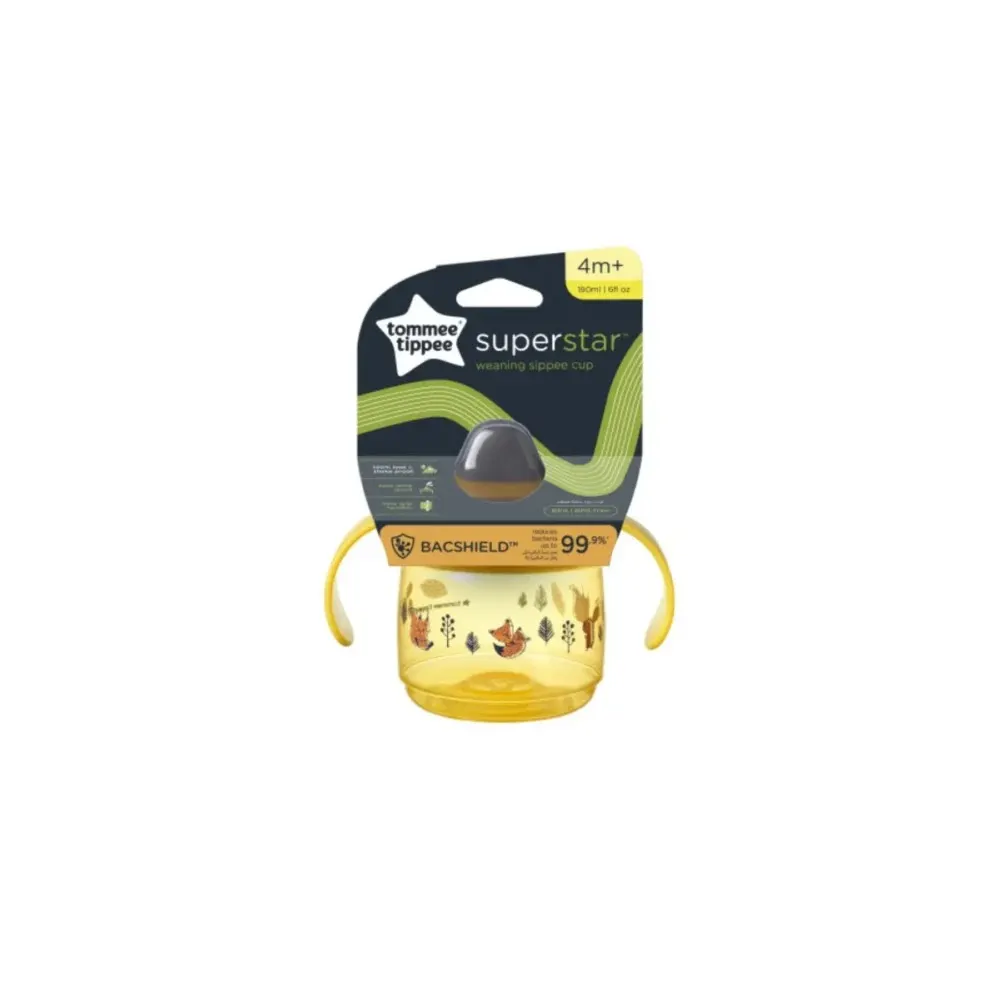 Tommee Tippee كأس تعليمي +4 أشهر 190 مل - أصفر