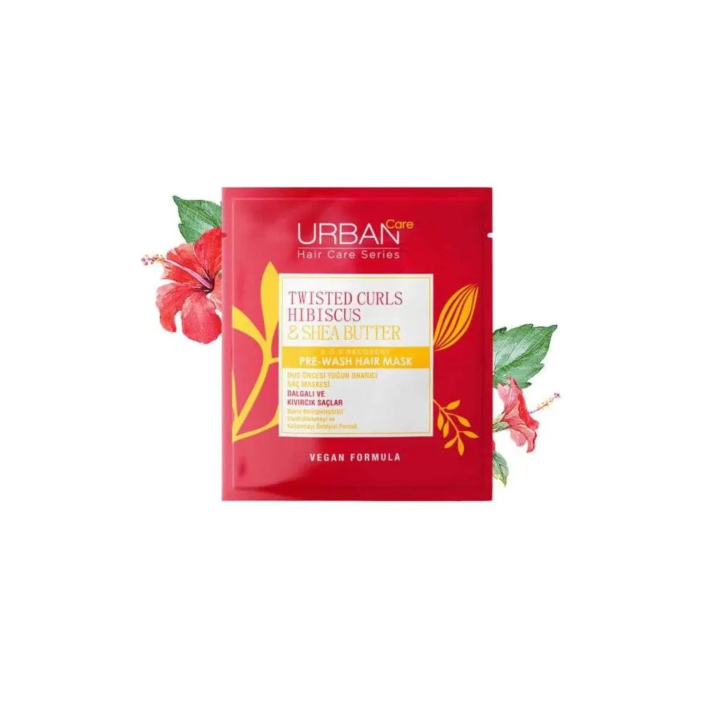 Urban Care ماسك للشعر قبل الغسل Twisted Curls Hibiscus وزبدة الكاريتيه 50 مل