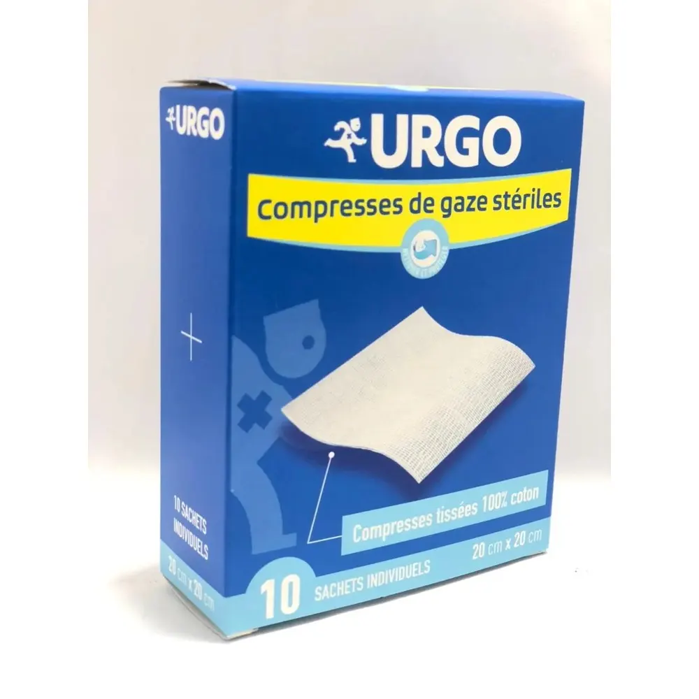 Urgo كمادات شاش معقمة 20 سم × 20 سم