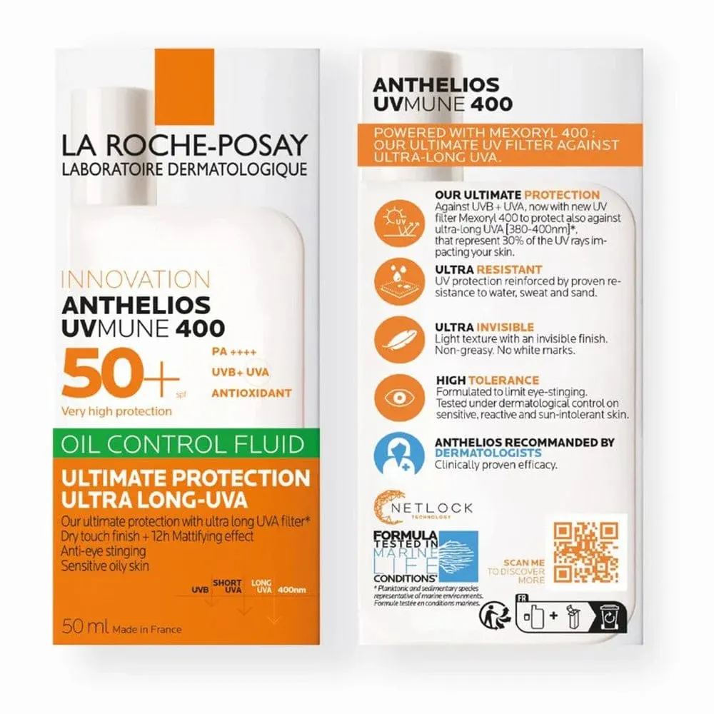La Roche-Posay Anthelios UVMune 400 جل كريم للتحكم في الزيت ملون SPF 50