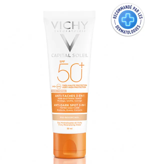 Vichy Capital Soleil عناية ملونة ضد البقع 3 في 1 SPF 50+ 50 مل