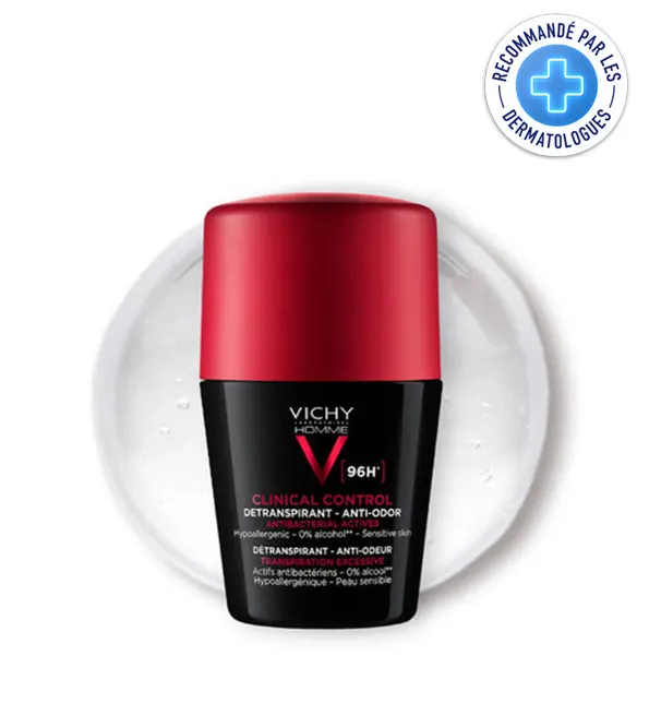 Vichy Homme مزيل عرق Clinical Control 96 ساعة لجميع أنواع البشرة 50 مل