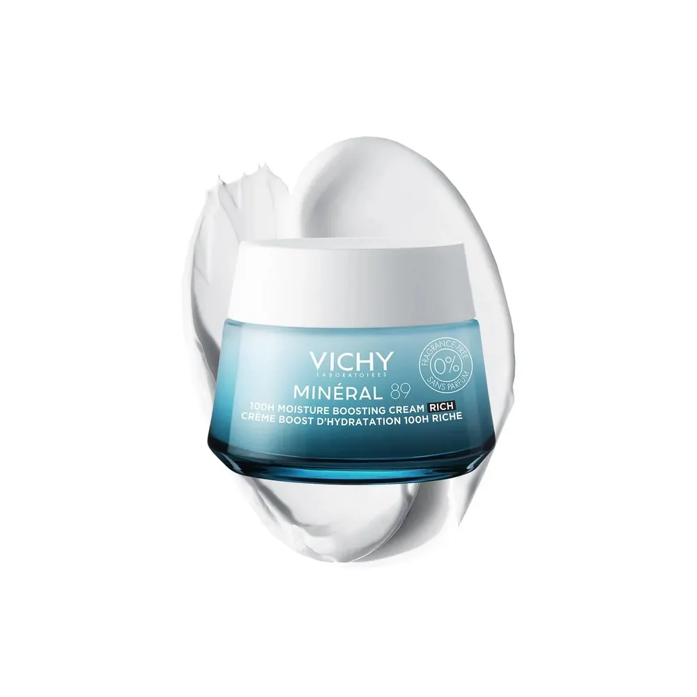 VICHY MINÉRAL 89 CRÈME RICHE BOOST D’HYDRATATION 100H SANS PARFUM