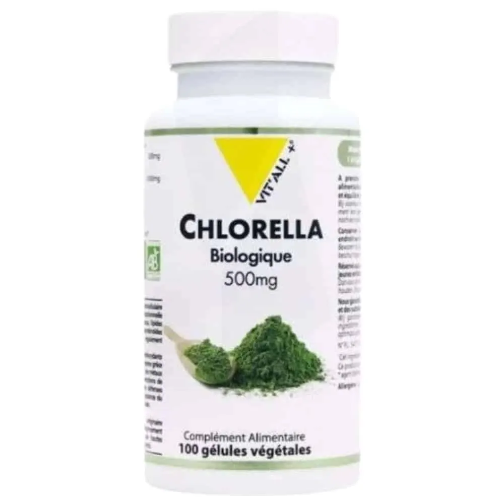 VIT'ALL+ Chlorella 500 ملغ 100 كبسولة نباتية