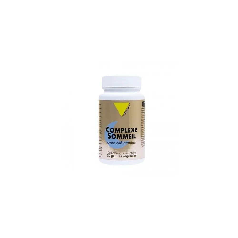 VIT'ALL + COMPLEXE SOMMEIL AVEC MÉLATONINE 100 CAPSULES