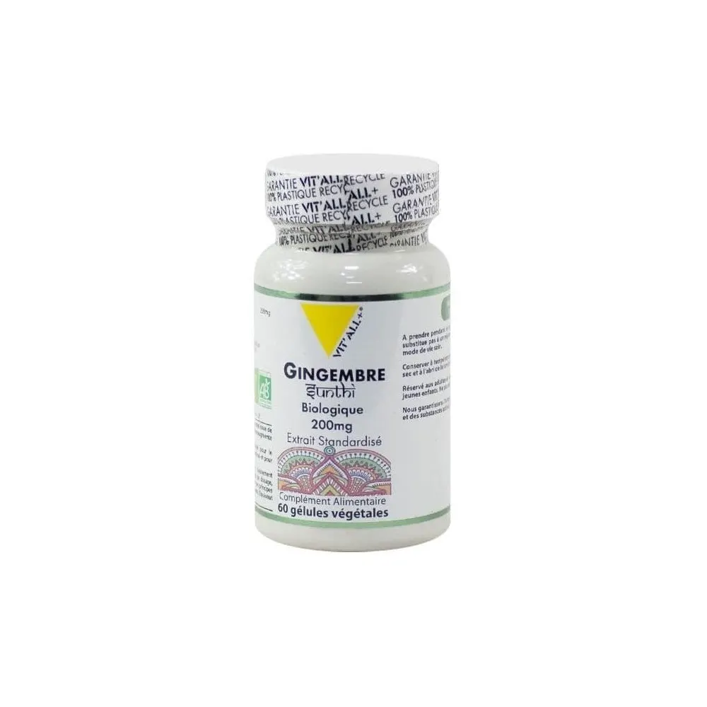 VIT'ALL+ الزنجبيل 200 ملغ 60 كبسولة نباتية