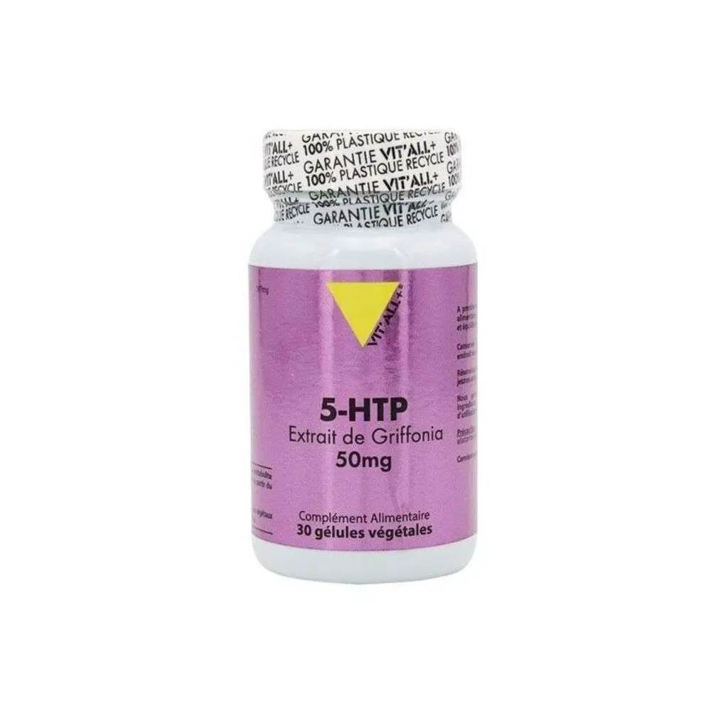 VIT'ALL+ 5 HTP مستخلص Griffonia 50 ملغ 30 كبسولة نباتية