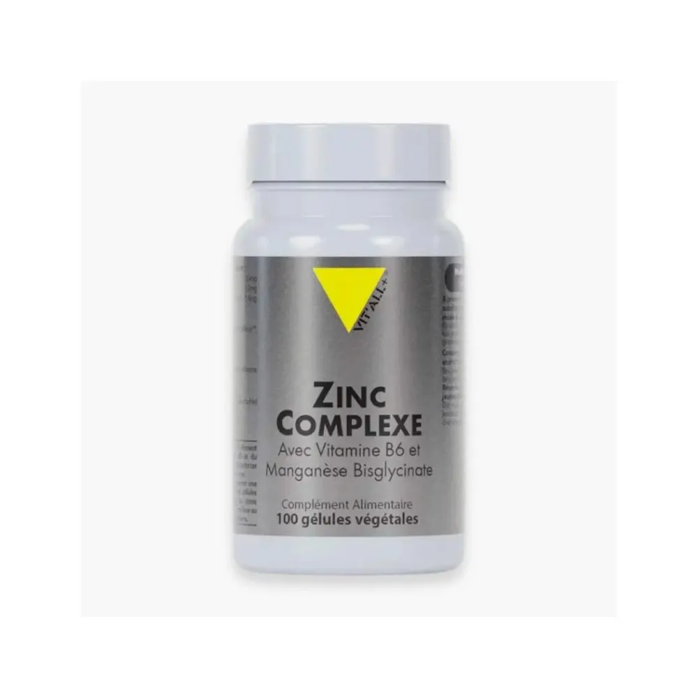 VIT'ALL+ Zinc Complexe زنك، فيتامين B6، منغنيز 100 كبسولة