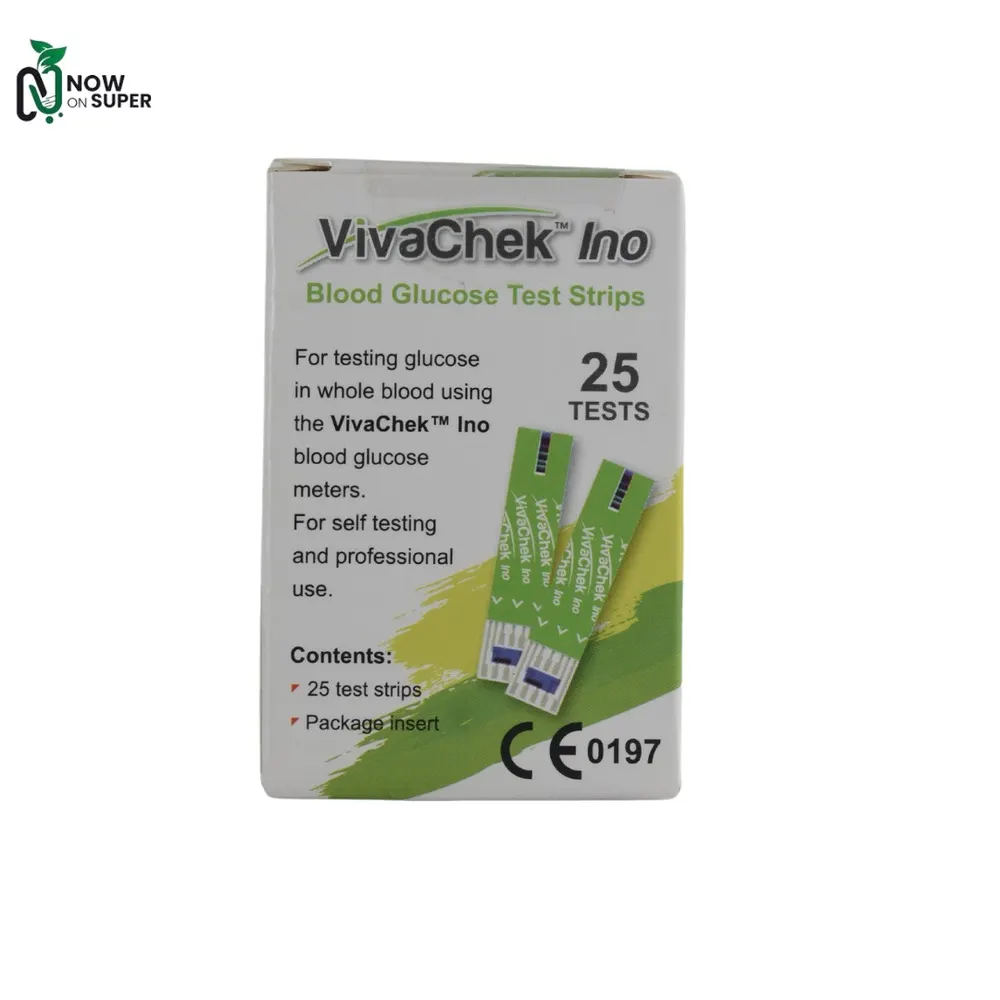 Vivachek Ino شرائط قياس السكر في الدم 25 اختبار