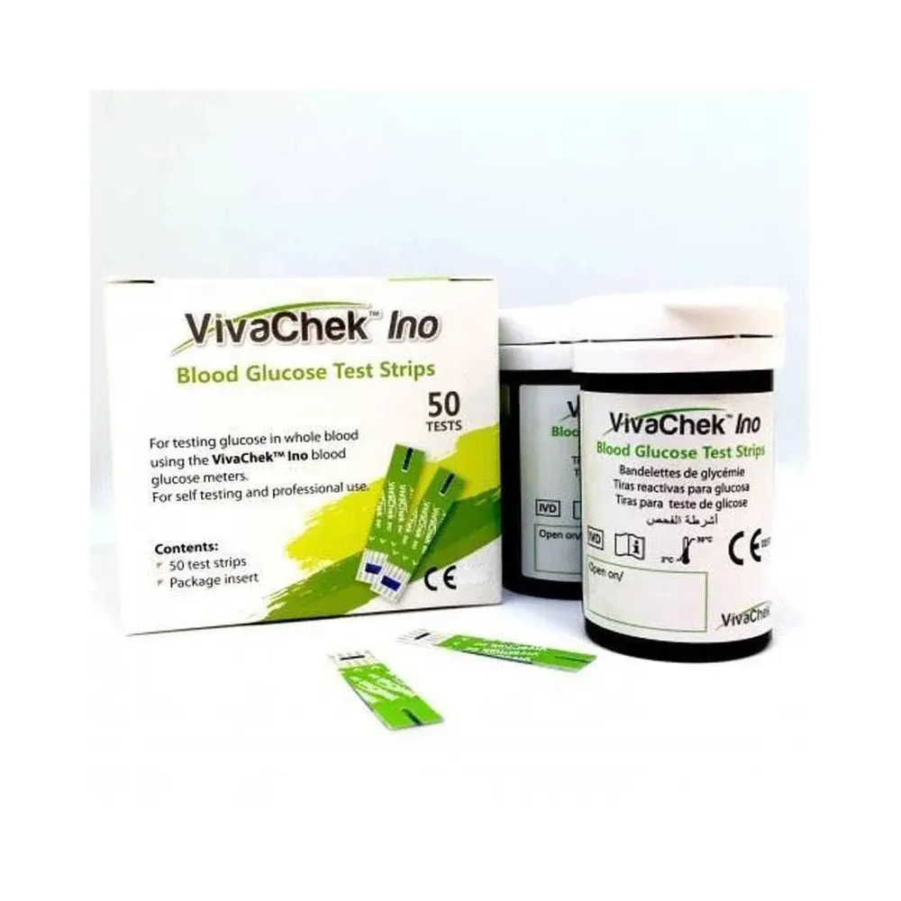 Vivachek Ino شرائط قياس السكر في الدم 50 اختبار