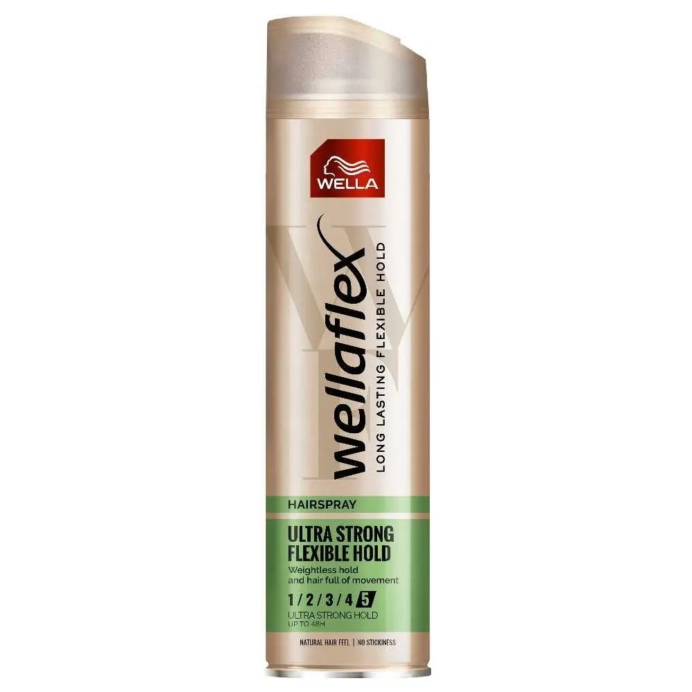Wella Wellaflex Silk Finish & Hold سبراي شعر بتثبيت قوي للغاية 250 مل