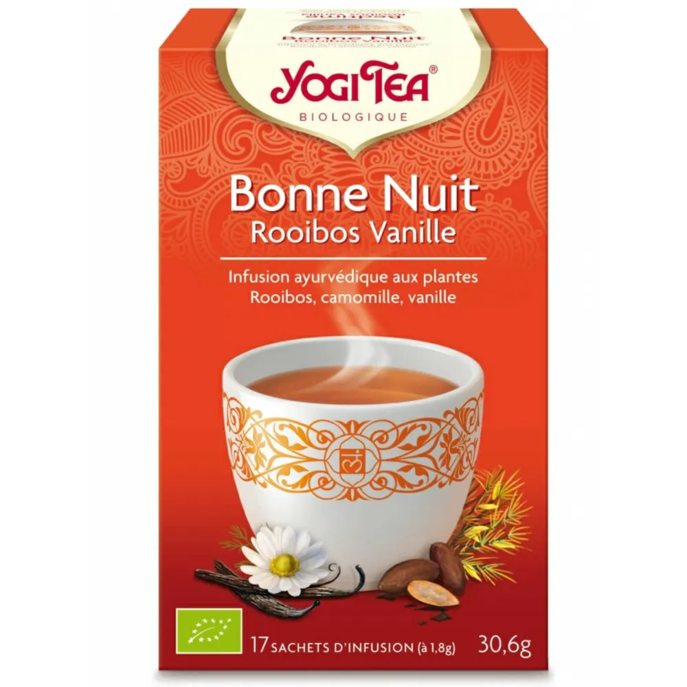 Yogi Tea Bonne Nuit Rooibos بالفانيليا 17 كيس