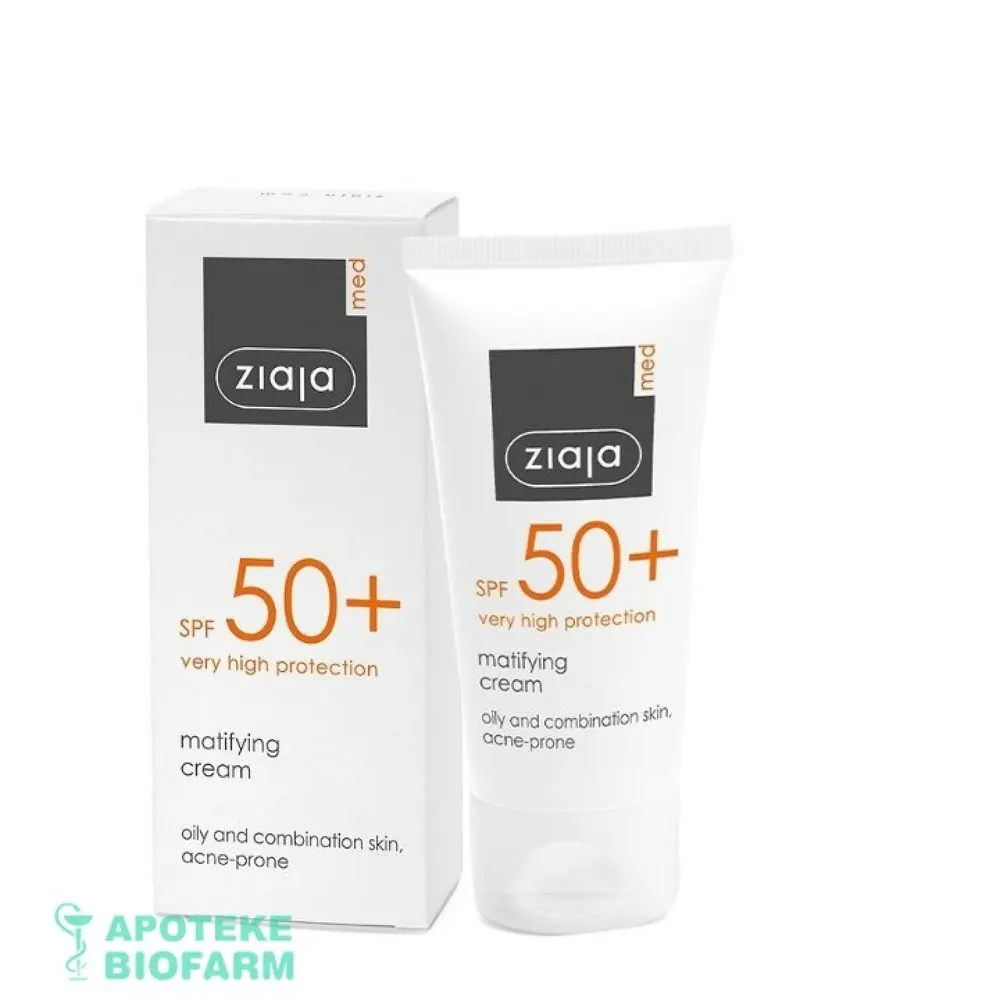 Ziaja Med Crème solaire naturelle teintée SPF 50 – 50 ml