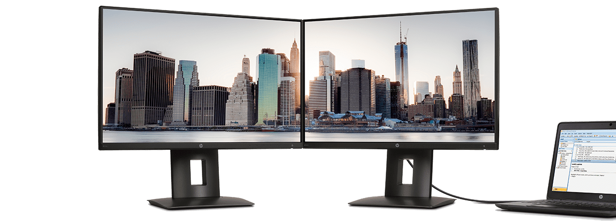 HP dual monitor setup for work