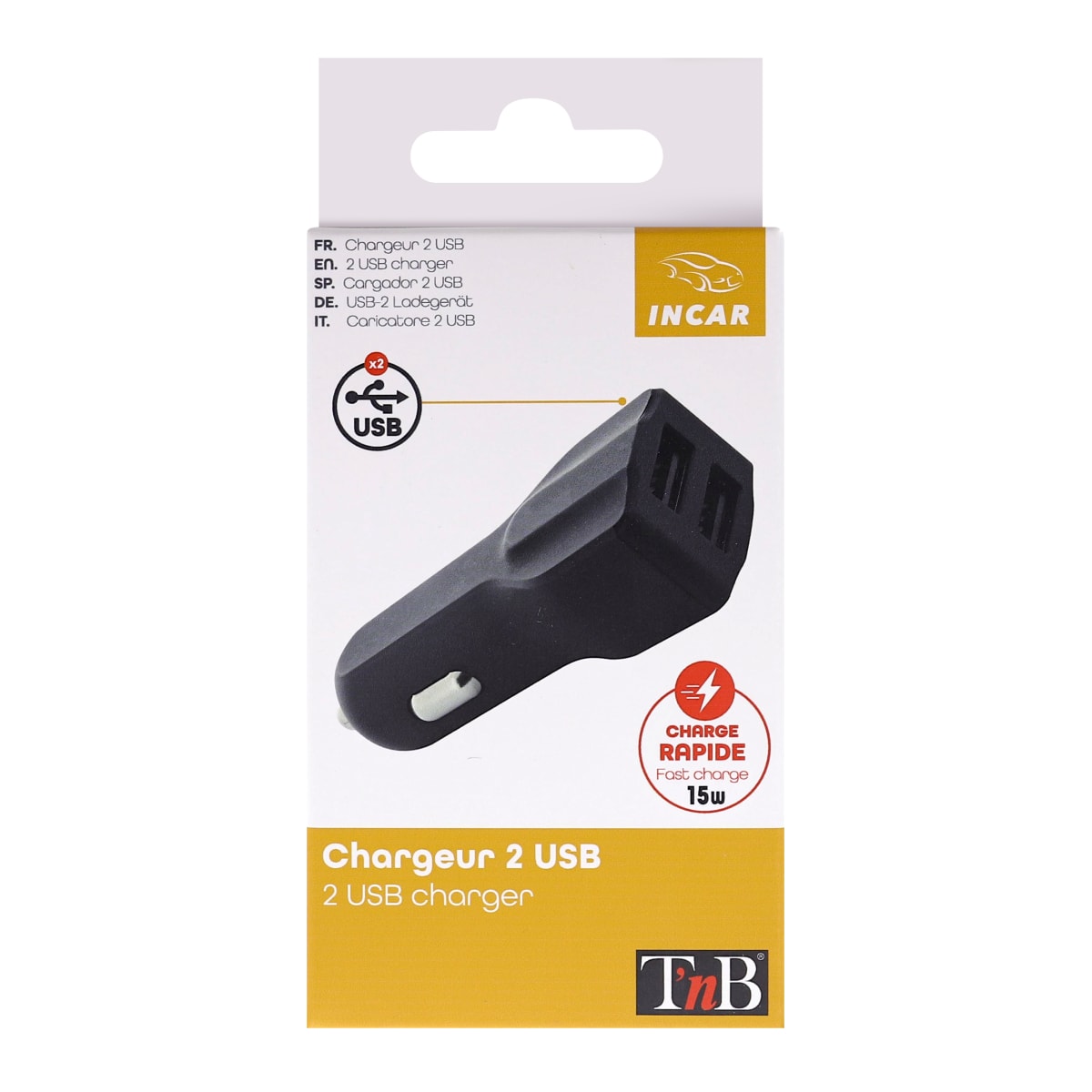 Prise Allume Cigare USB 2A par Tekmee - Chargeur USB voiture - A&L