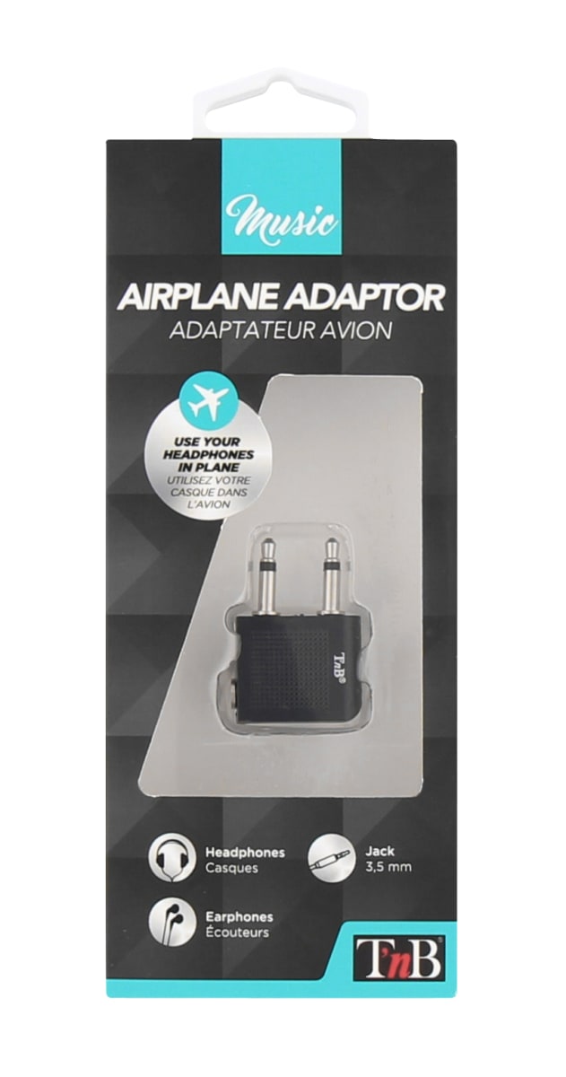 Adaptateur avion pour casque et écouteurs TNB