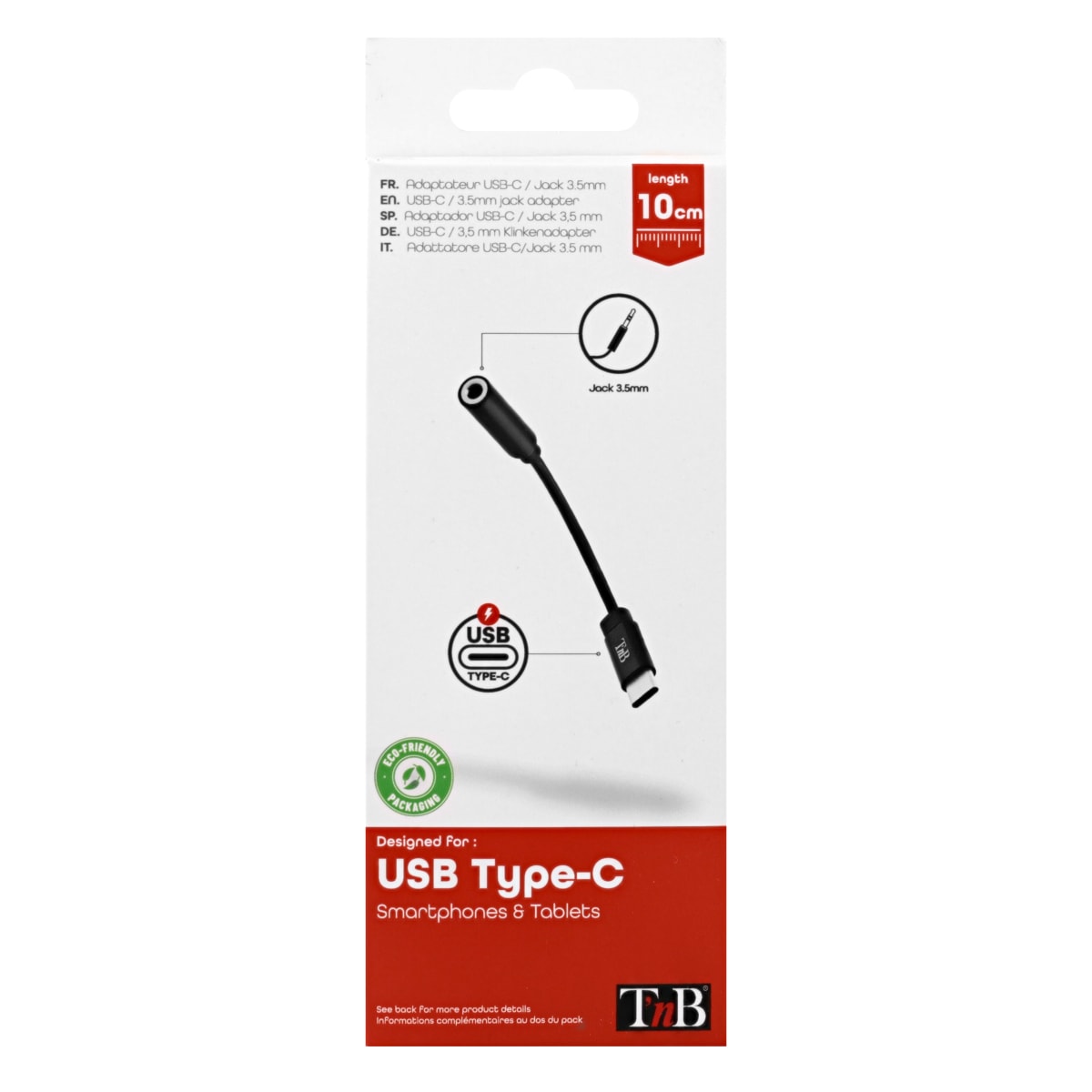 Adaptateur USB-C vers Jack 3.5mm + USB-C TNB