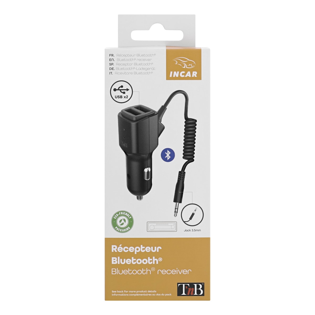 Kit Mains Libres Bluetooth pour Voiture avec NFC et Chargeur JRBC01