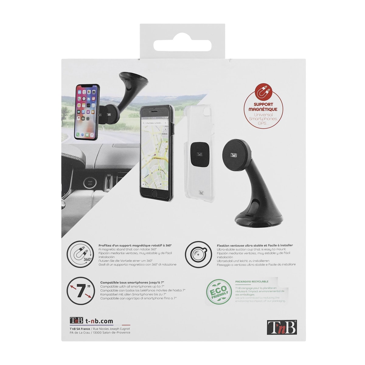 Support de téléphone portable pour ventouse magnétique - pour