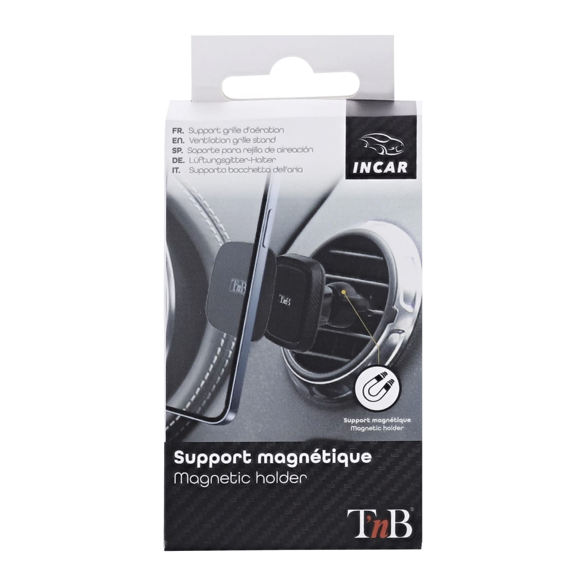 Support magnétique pour grille d'aeration - T'nb TNB - support téléphone  voiture